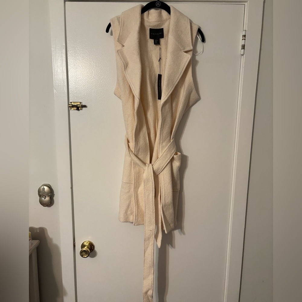 Tahari Cream Vest